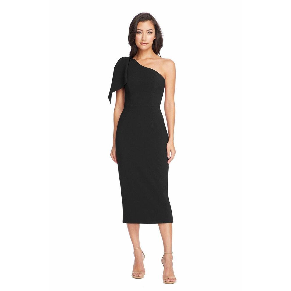 Dress the Population Tiffany One Shoulder Midi Dress XS NWT